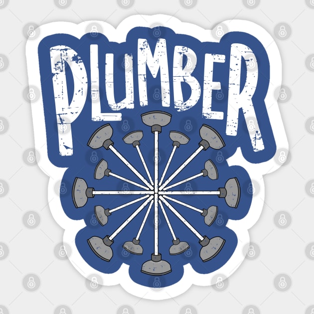 Plumber Toilet Plunger Circle White Text Sticker by Barthol Graphics